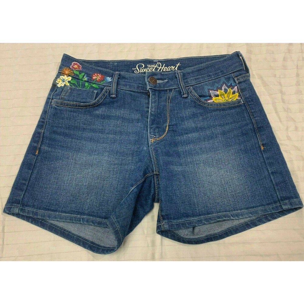 OLD NAVY WOMENS JEANS PAINT SHORTS SIZE 0